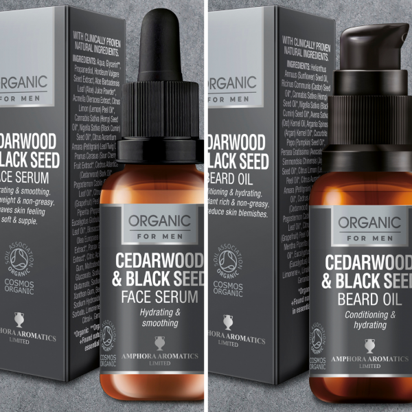 Amphora Aromatics Cedarwood and Black Seed Men Skincare Set - Beard Care
